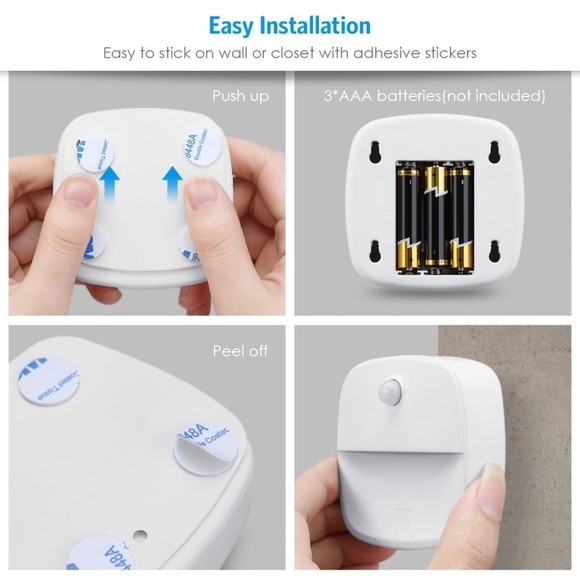 Cordless Stick-On indoor sensor LED Night Light (Warm White 2 pack) - Picture 8 of 9